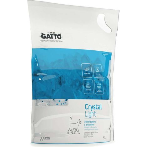 Lindocat Lettiera Crystal Light Gel di Silice Ultra Leggera 5L
