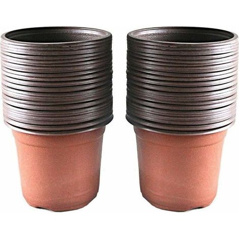 VURAHOME - Lot de 100 Pots en Plastique pour semis et Plant, 10 cm (1/5)