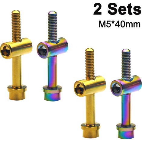 Vis - Écrou - Rondelle Pour Tige De Selle De Vélo - Alliage De Titane - M5×30 Et M5×40 - 2 Pièces (1/5)