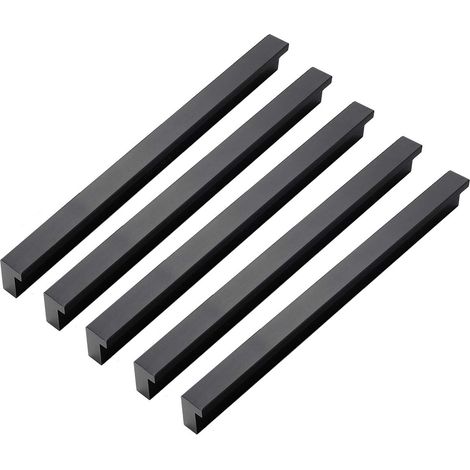 10x 90° L-Shaped Door Knobs Kitchen Bedroom Cabinet Door Handles Drawer Cupboard Interior Furniture Pull Handles 160mm Aluminum (1/5)