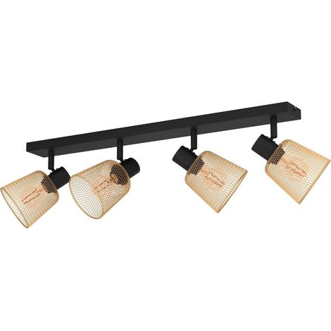 Spot Light Coslada Steel Black E27 4x40W L: 79 cm B: 8 cm H: 17 cm Dimmabile (1/2)