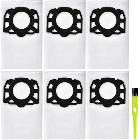 Rechange pour Karcher,Compatible avec aspirateur Karcher KFI 357 KWD1、KWD2、KWD3、WD2 Plus、WD3、SE 4001、SE 4002、WD 3.200-WD 3.800 M、2.863-314.0(5 sacs filtrants+1 brosses) (1/5)