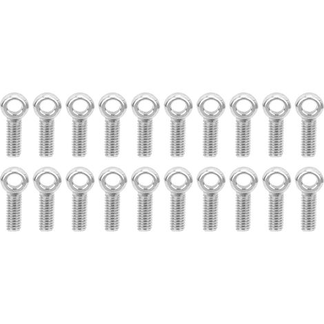 20 Stück M6 x 20 mm Ringschrauben, Hebering aus Edelstahl 304, M6 Ringschrauben zum Befestigen und Aufhängen, für den Innen- und Außenbereich (1/5)