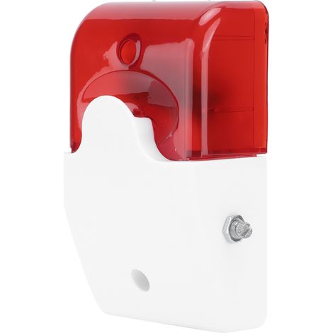 Alarme sonore et lumineuse filaire 12 V CC avec klaxon à volume réglable pour immeubles de bureaux, bars et hôtels