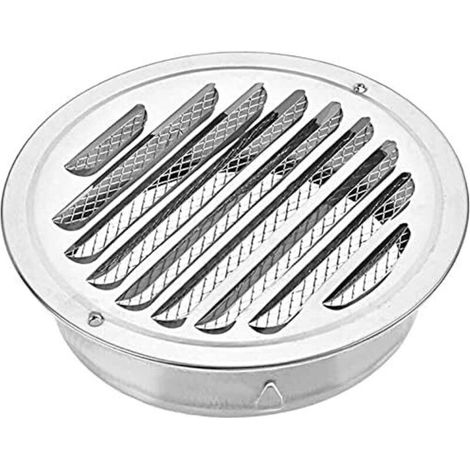 Grille de ventilation ronde en acier inoxydable Grille de ventilation en métal de 100 mm Grille