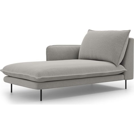 Méridienne gauche en tissu structurel gris clair (1/5)