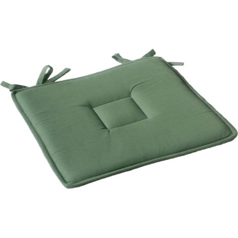 Galette plate à nouettes 40x40 cm LOLA 100% coton VERT ARGILE