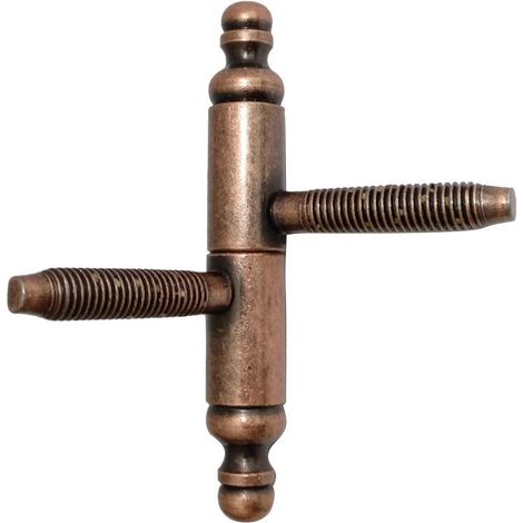 4 Fiches Nœuds Vases Vieux Cuivre pour Porte 14x90mm (1/4)