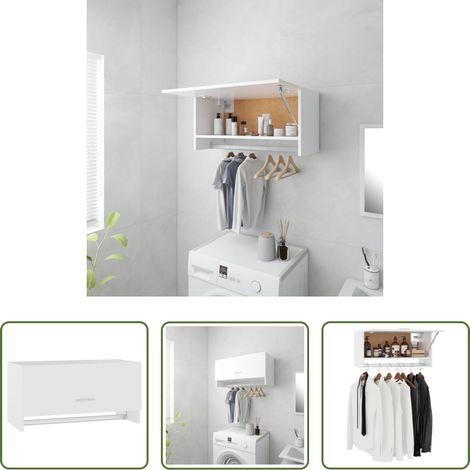 Kleiderschrank Weiß - Kleiderschrank Weiß 70x32,5x35 cm Holzwerkstoff (1/5)