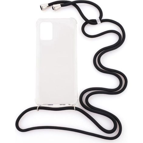 Coque arrière souple avec cordon pour Samsung Galaxy A02s - Noire - Étui de protection (1/4)