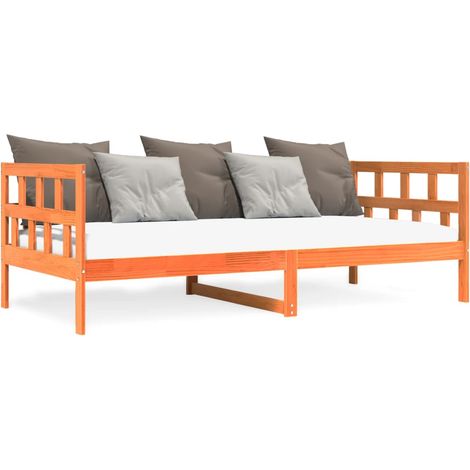 vidaXL Dormeuse senza Materasso Marrone Cera 80x200 cm Legno di Pino (1/5)