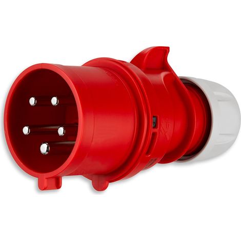 1 Inverseur De Phase CEE 400 V 32 A 5 Broches IP44 Polyamide Rouge Pour Industrie Agriculture Artisanat (1/5)