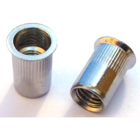 M6 Knurled body countersunk head blind rivet nut - T304 (A2) Stainless Steel