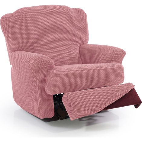 Housse Super élastique pour Fauteuil Relax de 70 à 90 cm Modèle Novel Rose Pastel Housse de Fauteuil inclinable Pieds séparés Protecteur en Tissu Jacquard Toucher Coton (1/5)