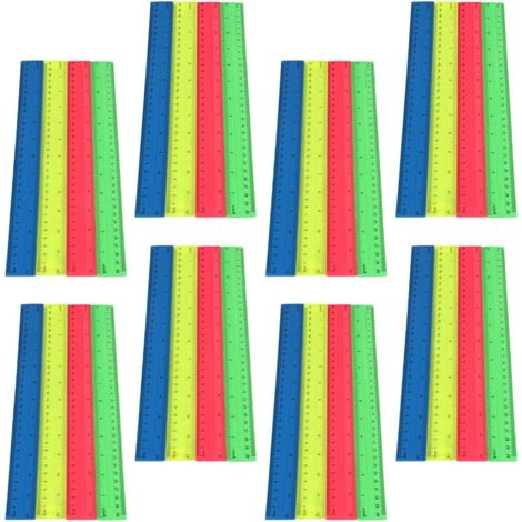 50 règles en plastique pour élèves, double graduation, surface lisse (1/5)