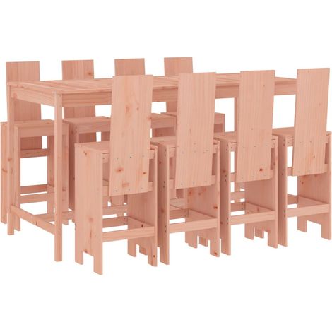Maison Exclusive - 9-tlg. Gartenbar-Set Massivholz Douglasie
