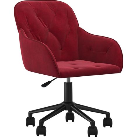 Sedia girevole da ufficio/sedia da studio/sedia per computer in velluto rosso 020024174