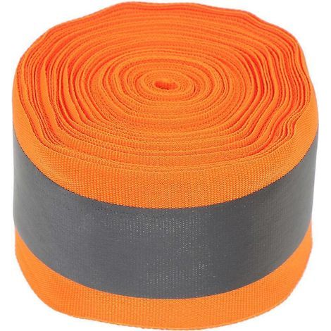 Rolle reflektierendes Aufnähband, hochsichtbares reflektierendes Gurtband – 500,00 x 5,00 x 0,10 cm – Orange (1/4)