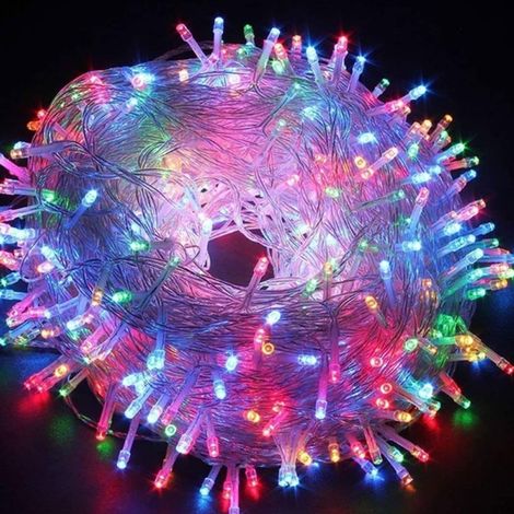 Guirlande Lumineuse - 166 Pieds - 500 LED - Étanche IP65 - 8 Modes - Pour Intérieur Et Extérieur - Blanc Chaud Et Multicolore - 1 Pièce (1/5)