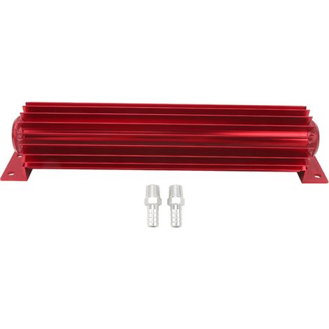 Jeffergarden Refroidisseur à double canal de transmission de 12 pouces en aluminium anodisé à ailettes de transmission à double passage Dissipateur de chaleur universel adapté pour voiture camion roug (1/5)