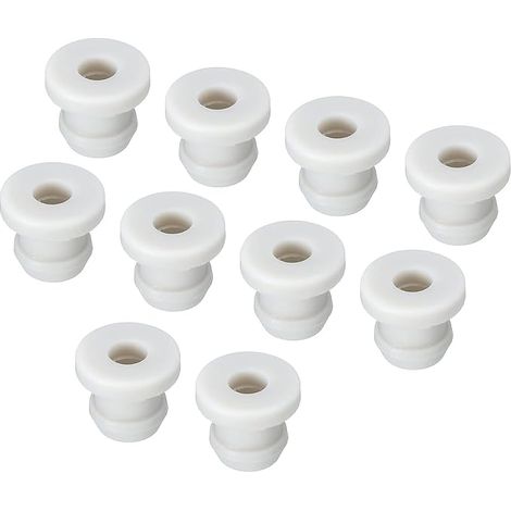 Pack of 10 Rubber Wire Caps with 6.5 mm Installation Diameter 6.5 mm, ID 4 mm, Height 9 mm Grey Anti-Scratch Seal for Electrical Box, Cable Duct (1/5)