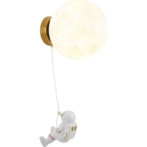Applique murale créative astronaute décoration planète impression 3D abat-jour chambre chevet chambre enfant lumière blanche (1/5)
