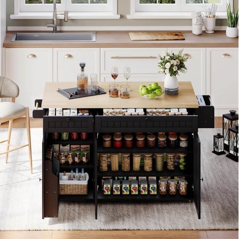 Küchentisch klappbar Aufbewahrung 137 cm OKMYHOME (1/5)