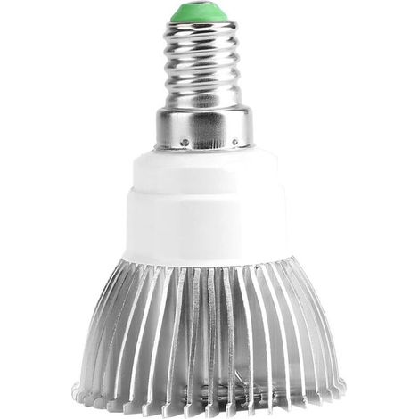 Lampe de Croissance pour Plantes D'intérieur, Spectre Complet E27/E14/GU10 85‑265V 18W 18 LED Grow Light Flower Plant Hydroponic Growth Bulb pour L'ensemencement et la Croissance de Plantes(E14) (1/5)