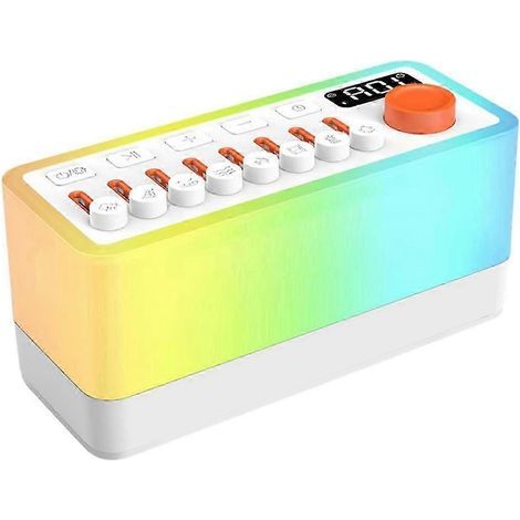 - Machine à bruit blanc pour dormir avec 8 haut-parleurs Bluetooth portables et 12 veilleuses de couleurs différentes. (1/5)