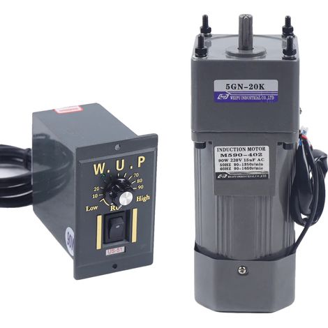 Motor de corriente alterna, entrada de 220 V, velocidad de 0 a 67 RPM, par motor de 13 Nm. (1/5)