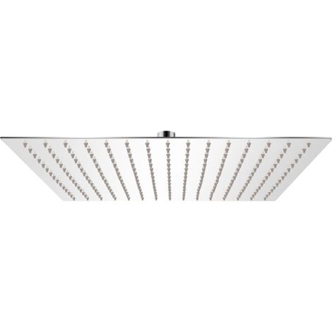 Soffione doccia quadrato in acciaio inox a immersione 40x40 cm 020003093