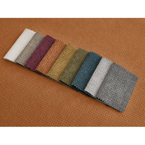 BOBOCHIC - Canapé droit convertible KENAN ouverture express tissu lisse 160x196 Orange (1/5)