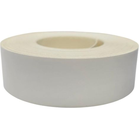 1x Bande de Chant Thermocollant 21mm x 5m Epaisseur 0,50mm Mélaminé Facile à Appliquer Bricolage Étagère Meuble Panneau Bois Durable, Blanc Structure (1/3)