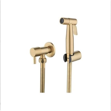 Soffione bidet in acciaio inox con getto a spruzzo, doccetta bidet in acciaio inox, 1 pezzo per bagno, colore oro (1/5)