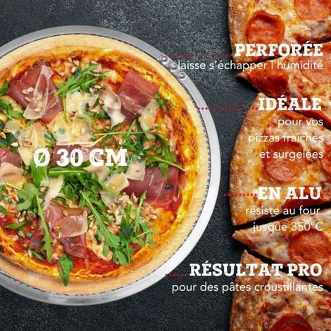Plaque A Pizza - 30 Cm - Aluminium - Pour Pizza Surgelée Et Degel - 1 Unite (1/5)
