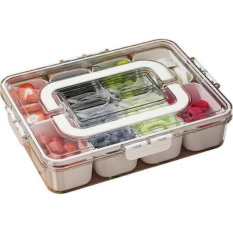Boîte de conservation alimentaire à compartiments multiples, récipient alimentaire transparent pour réfrigérateur, boîte de conservation alimentaire en plastique B (1/5)