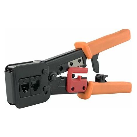 Pince à sertir RJ45 pour câbles réseau et téléphoniques RJ11/RJ12 - Outil de sertissage modulaire 3 en 1 pour télécommunications