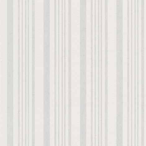 Papier peint à rayures à peindre Papier peint intissé rayé blanc et gris à peindre Papier peint clair à rayures (1/4)
