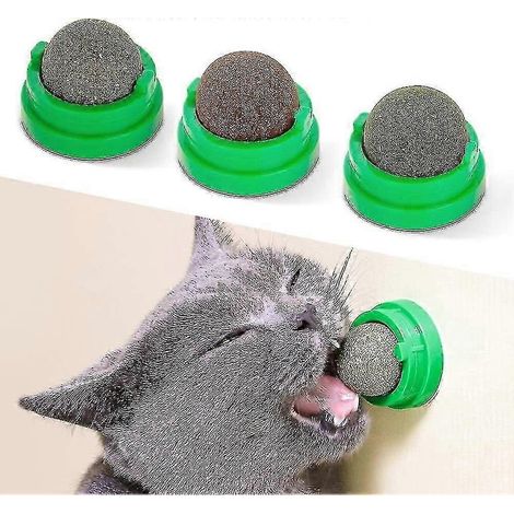 boules d'herbe à chat Silvervine, jouets comestibles à lécher pour chatons, jouets à mâcher sains et sans danger pour les chatons, jouet dentaire pour chat favorisant l'hygiène dentaire, friandises mu (1/5)
