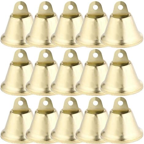50 petites cloches décoratives de Noël pour sapin de Noël-3.8x3.8cm-Golden