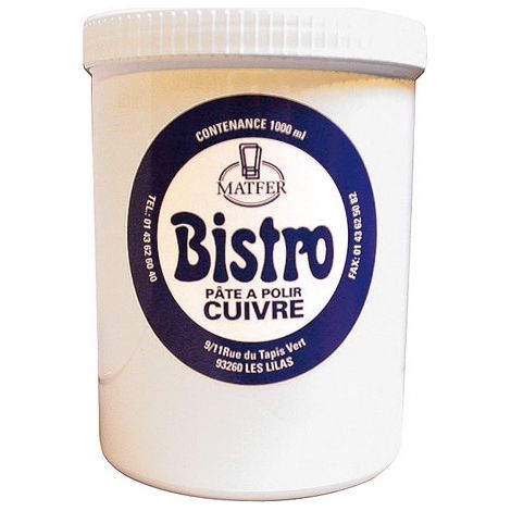 Bistro Pâte à polir pour cuivre incolore 1 litre efficace
