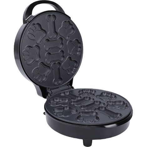 Gaufrier électrique, 900 W, 10 Cavités, pour Petit-déjeuner, avec Revêtement Antiadhésif, Chauffage Rapide, Forme de Friandise pour Chien, Gaufrier, Poignée Ergonomique pour la (Prise UE 220v) (1/5)