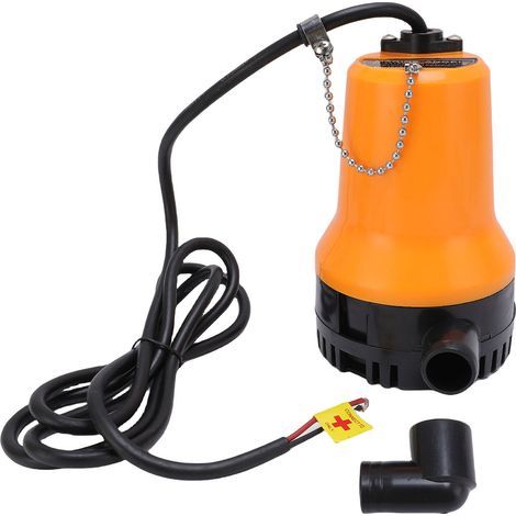 Pompe à eau submersible courant continu 45W 1110GPH utilitaire de transfert portable pour piscine vidange sous-sol bateau Orange (1/5)