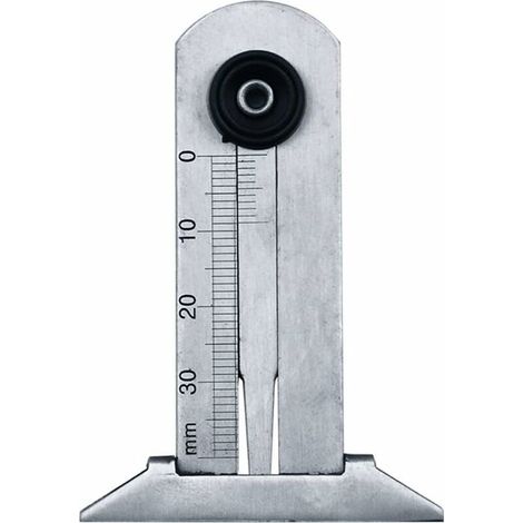 Jauge de profondeur de sculpture de pneu, jauge de profondeur de bande de roulement 0-30 mm en acier inoxydable T (1/4)