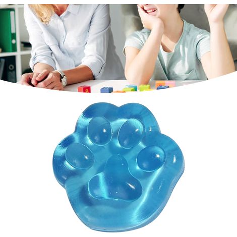 Weicher Ball in Form von Katzenkrallen – Stressabbau, entspannendes, waschbares Sinnesspielzeug aus TPR, transparent blau. (1/5)