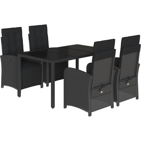Maison Exclusive - Set de muebles jardín 5 pzas con cojines ratán (1/5)