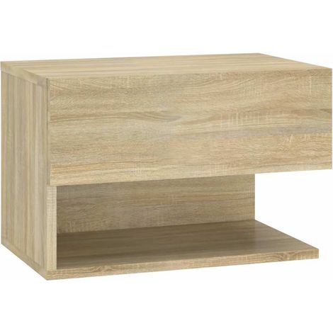 Maison Exclusive - Mesita de noche de pared roble Sonoma (1/5)