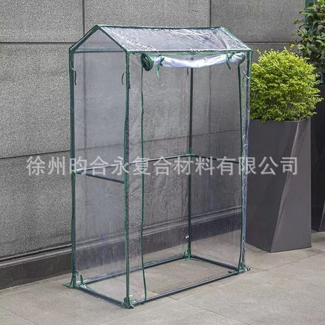 Enveloppe transparente seule résistante à l eau abri horticole petit toit incliné dimensions 100 50 150 support de plantes (1/3)