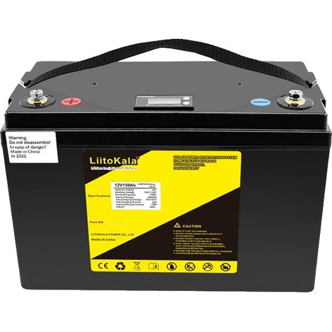 Batterie, 12,8V, capacité de 100Ah, 12.8V150Ah(LCD) (1/2)