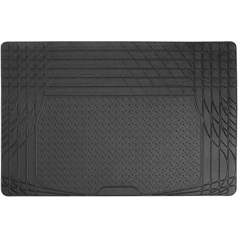 Tapis de Coffre Noir en Caoutchouc - Pour Protéger la Moquette de votre Véhicule - 120 x 80 cm - Convient à Toutes les Voitures - Couper pour l’Ajuster